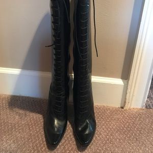 Black tall BCBG boots size 8
